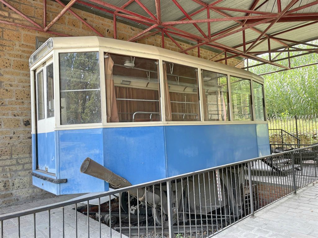 ORVIETO - een oude wagon van een kabelbaan
