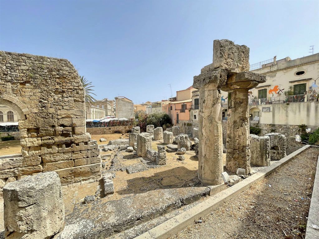 SYRACUSE - de restanten van de tempel van Apollo