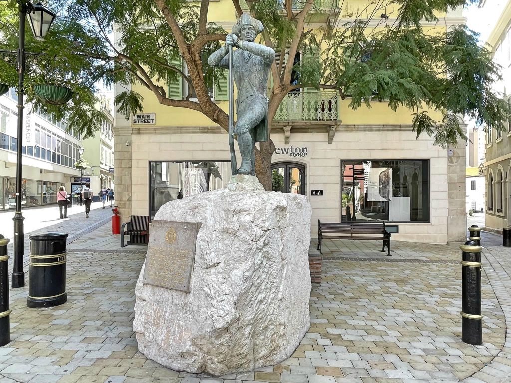 GIBRALTAR - een standbeeld ter ere van Napoleon Bonaparte (1769-1821)