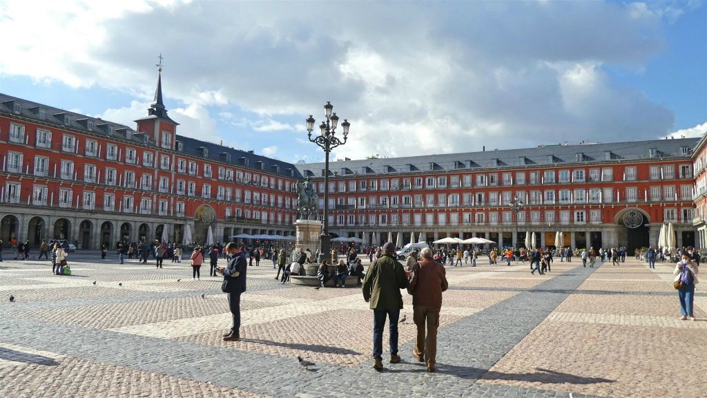 MADRID - het stadsplein Plaza Mayor
