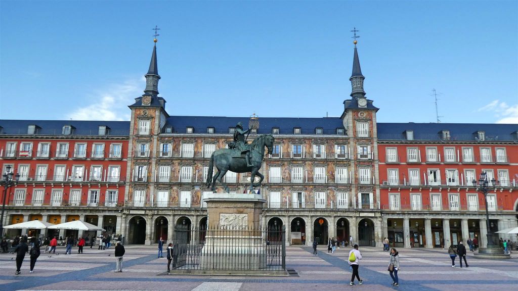 MADRID - het stadsplein Plaza Mayor