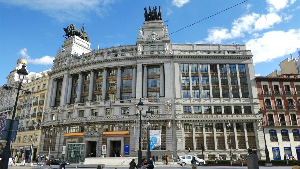 MADRID - het gebouw Banco de Bilbao