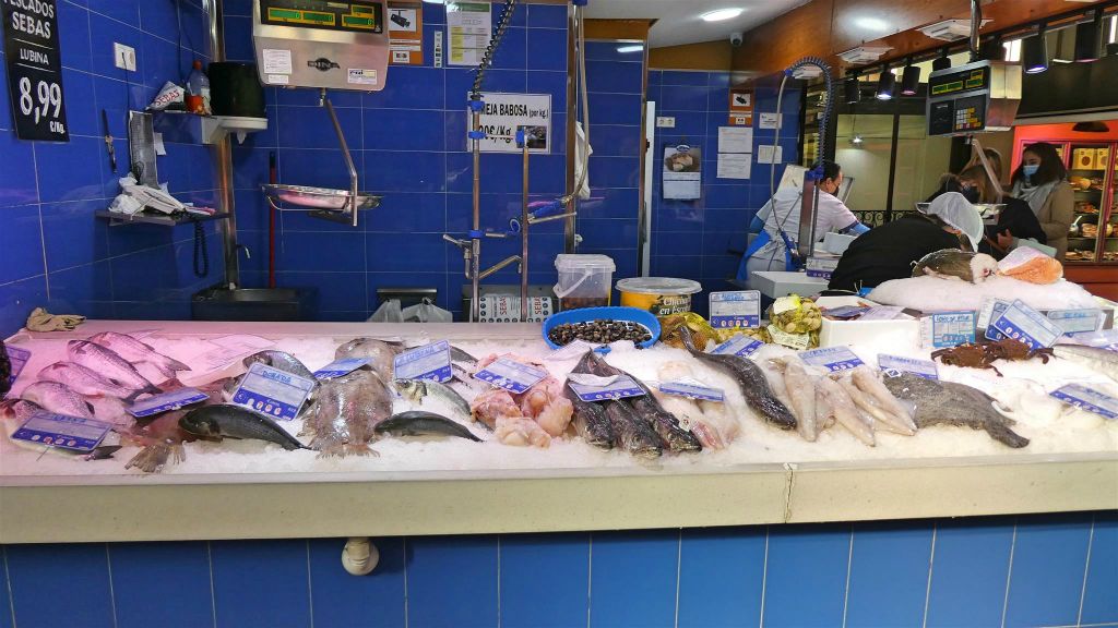 SALAMANCA - een viskraam in de centrale markt