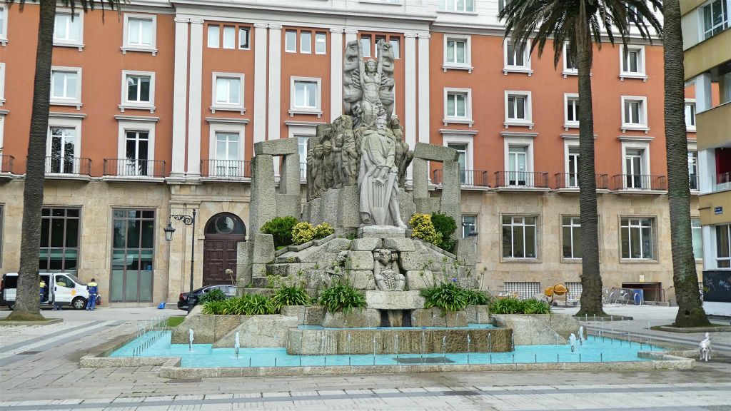 LA CORUÑA - een fontein