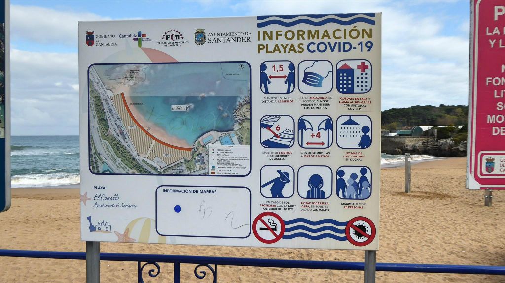 SANTANDER - een Covid-19 informatie bord