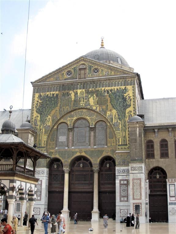 SYRIЁ - DAMASCUS - binnenplein van Omaijadenmoskee
