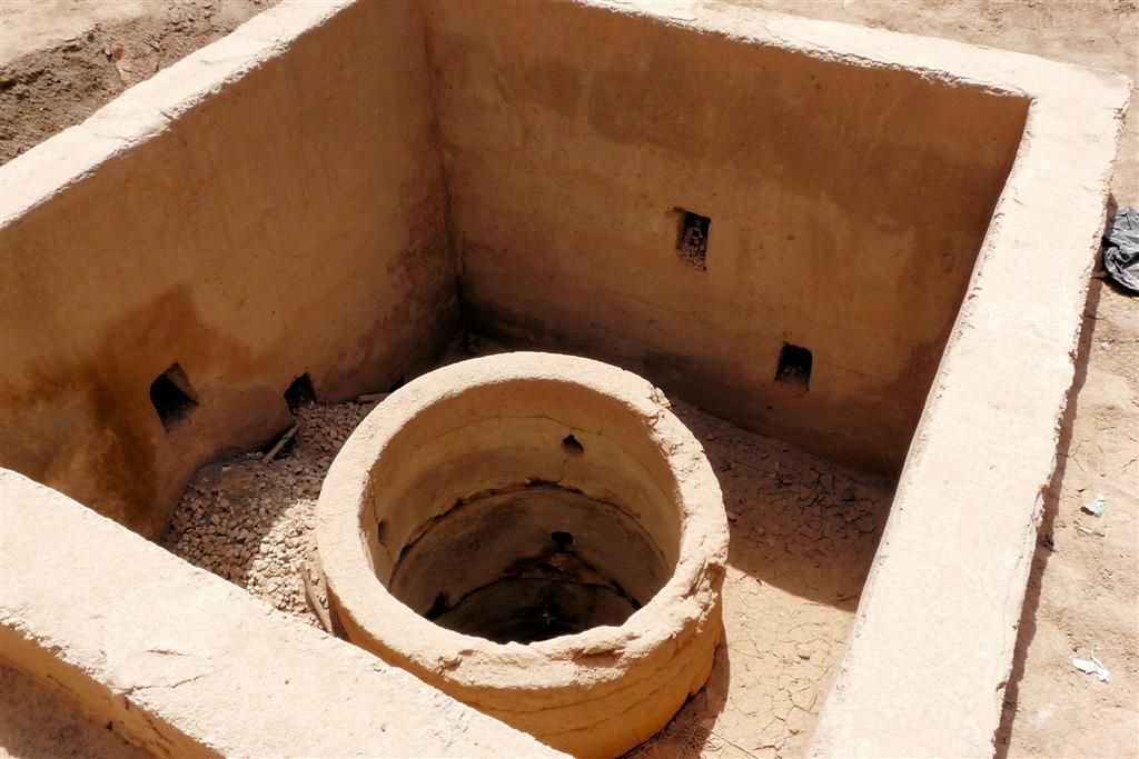 SYRIЁ - MARI - waterput bij koninklijke paleis van Zimri-Lim