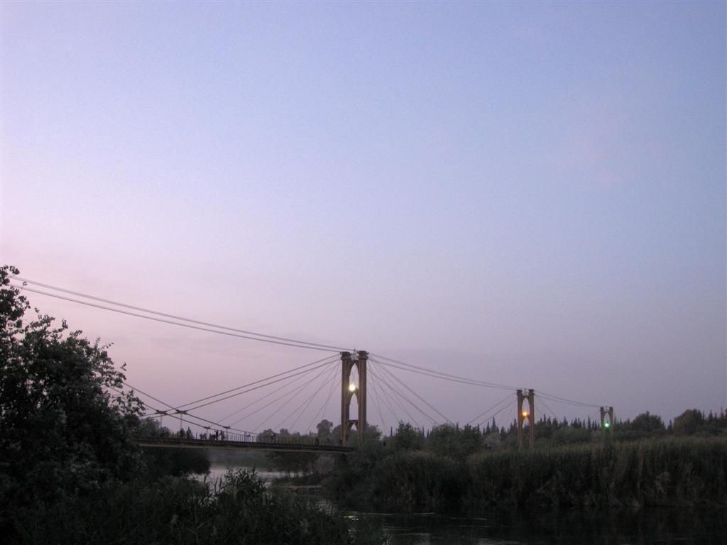 SYRIЁ - DEIR ES ZOR - hangbrug over de eufraat rivier