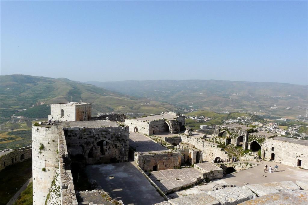 SYRIЁ - KRAK DES CHEVALIERS - uitzicht vanaf toren burcht
