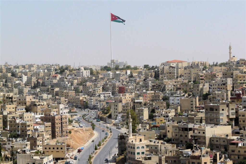 JORDANIЁ - AMMAN - uitzicht vanaf citadel over de stad