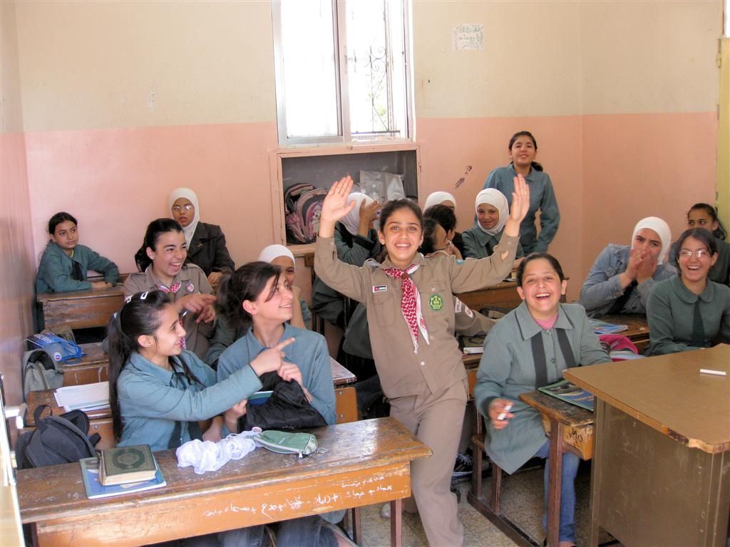 JORDANIЁ - AMMAN - klaslokaal vrouwenschool
