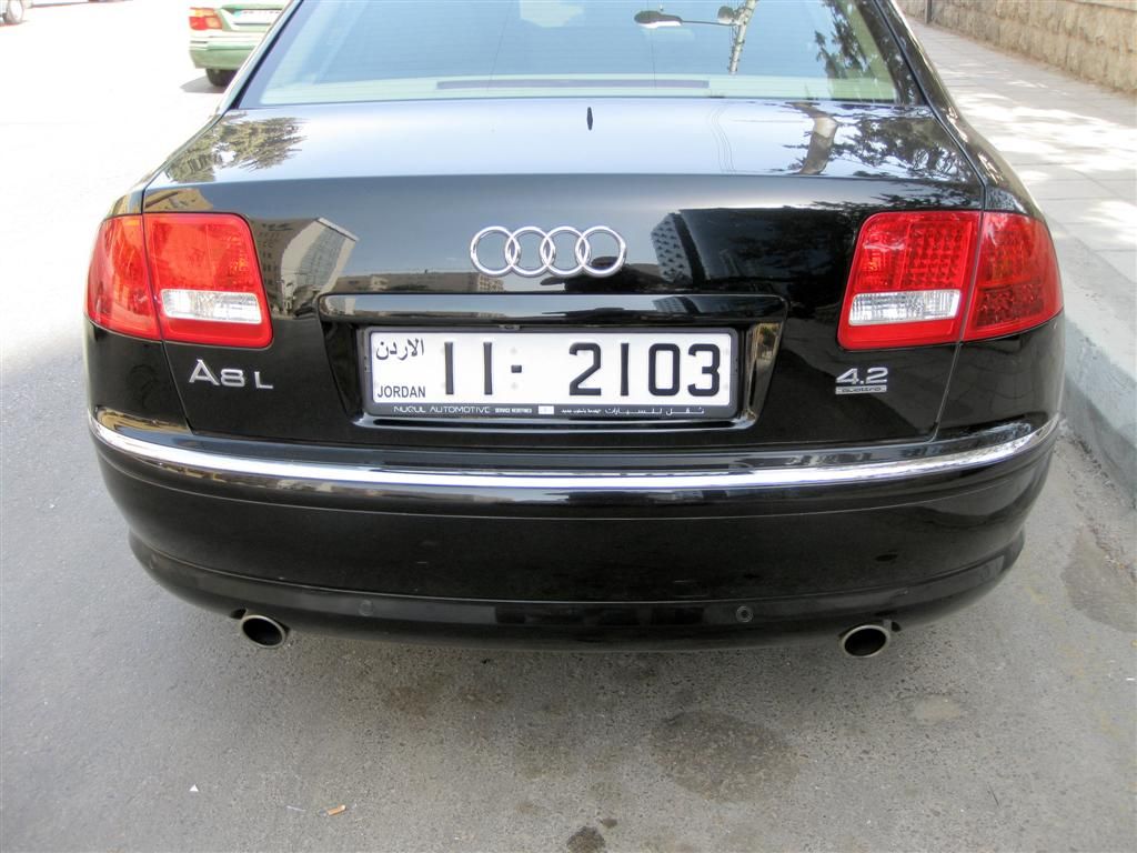 JORDANIЁ - AMMAN - Jordaanse kentekenplaat van Audi A8