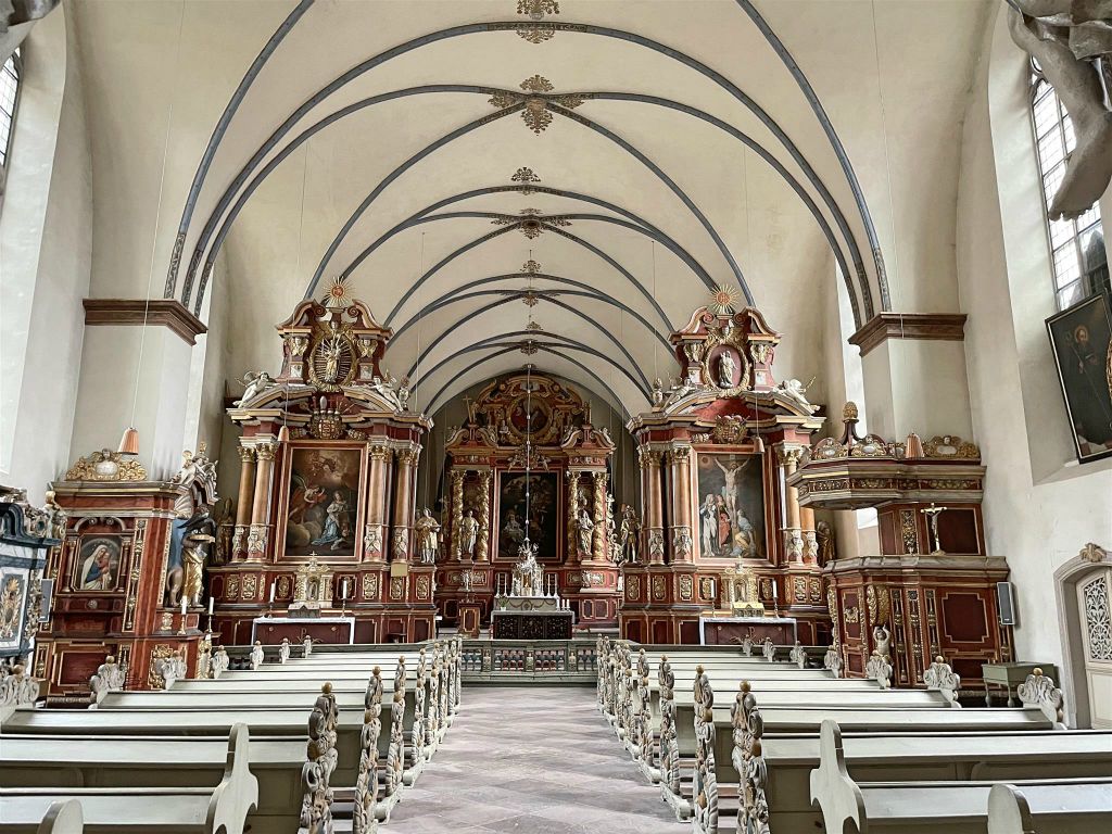 HÖXTER - binnen in het westwerk van de abdij van Corvey