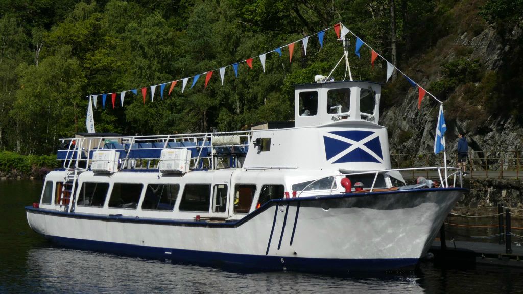 LOCH KATRINE - de boot ''Lady of the Lake'' waarmee we over het meer Loch Katrine voeren