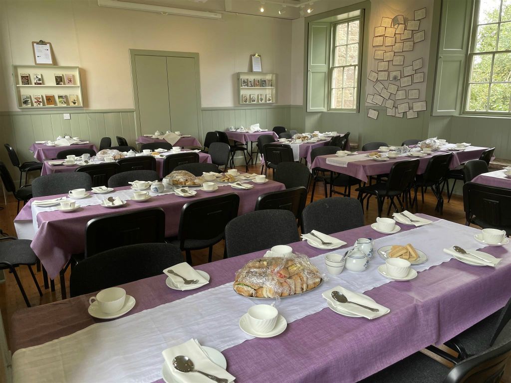 INNERPEFFRAY - de ruimte in een voormalige school waar we lunch kregen