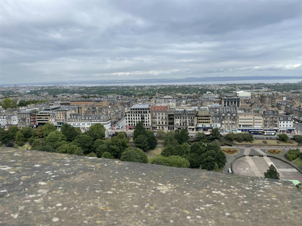 EDINBURGH - het uitzicht vanaf het kasteel van Edinburgh