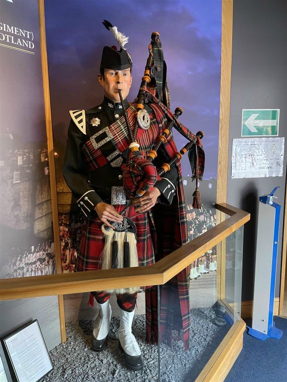 EDINBURGH - binnen in het Royal Scots en Royal Regiment museum bij het kasteel van Edinburgh