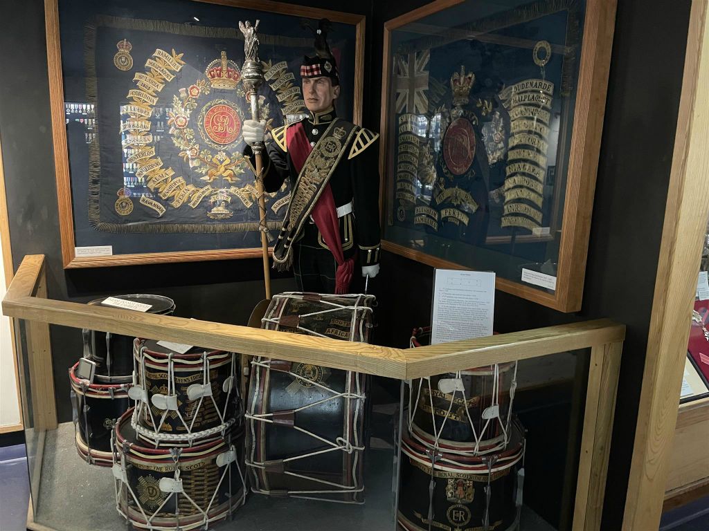 EDINBURGH - binnen in het Royal Scots en Royal Regiment museum bij het kasteel van Edinburgh
