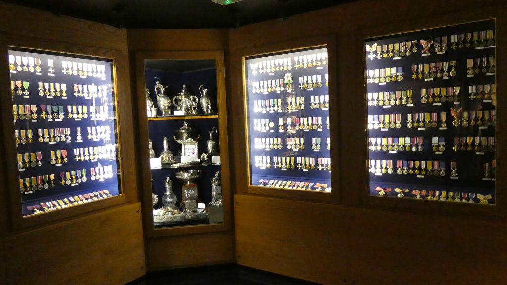 EDINBURGH - binnen in het Royal Scots en Royal Regiment museum bij het kasteel van Edinburgh