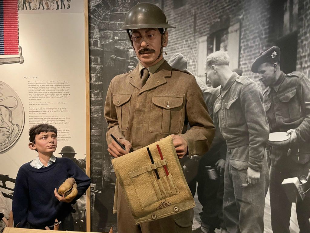 EDINBURGH - binnen in het Royal Scots en Royal Regiment museum bij het kasteel van Edinburgh