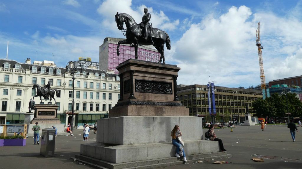 GLASGOW - een ruiterstandbeeld ter ere van prins Albert (1819-1861)