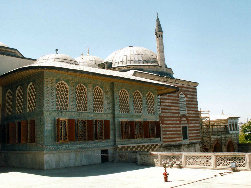 ISTANBUL - de receptiehal van de sultan van het Topkapi paleis