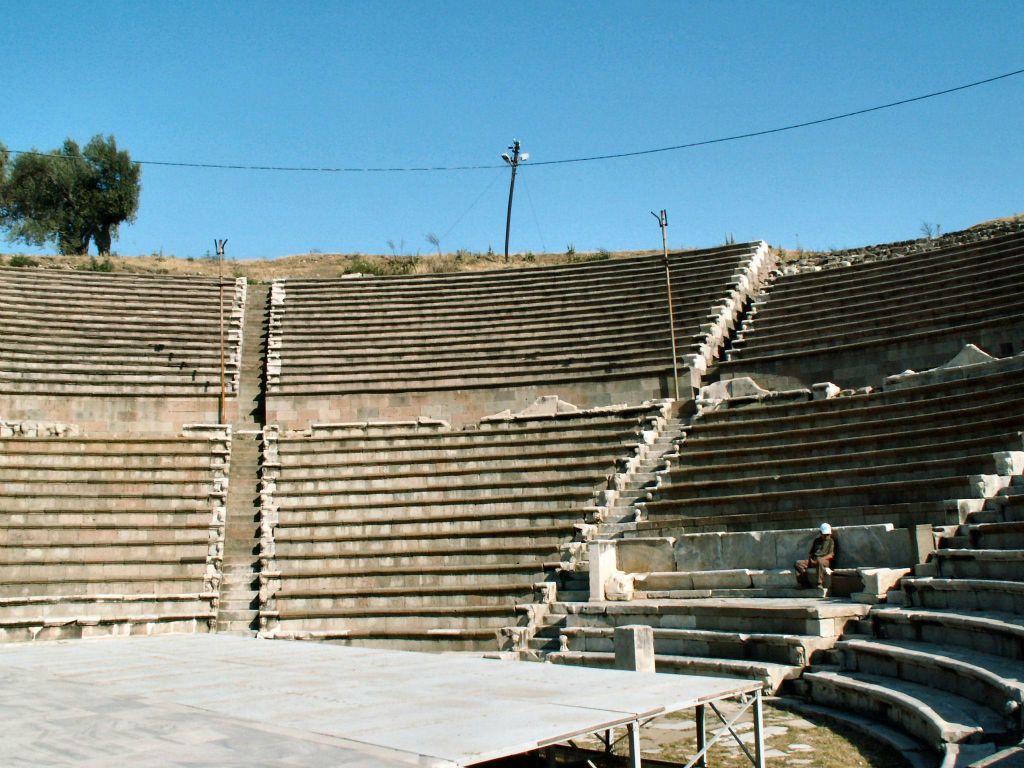 BERGAMA - het theater van het Asklepion tempelcomplex