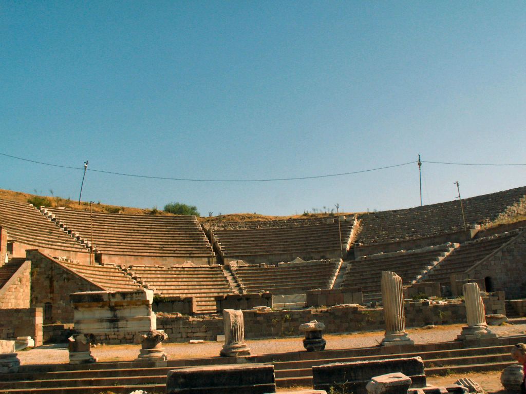 BERGAMA - het theater van het Asklepion tempelcomplex