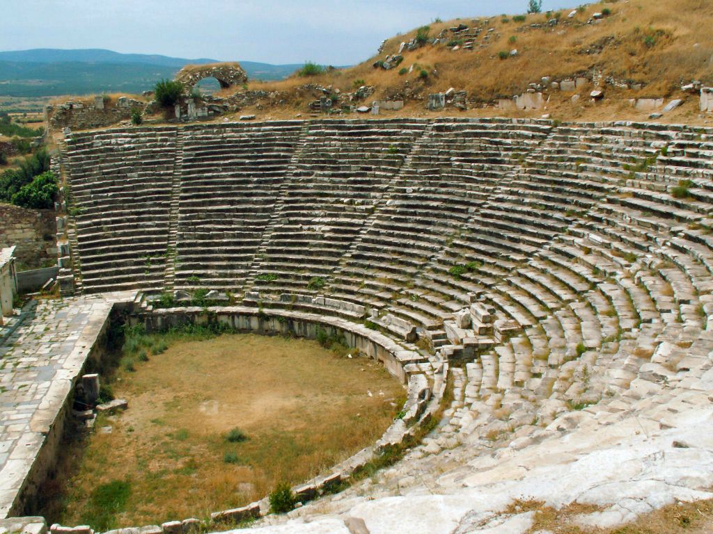 SELÇUK -> PAMUKKALE - het theater bij de ruïnes van Aphrodisias