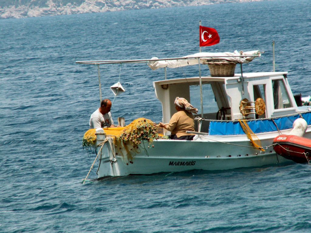 MARMARIS -> DALYAN - een lokale visser met zijn vrouw