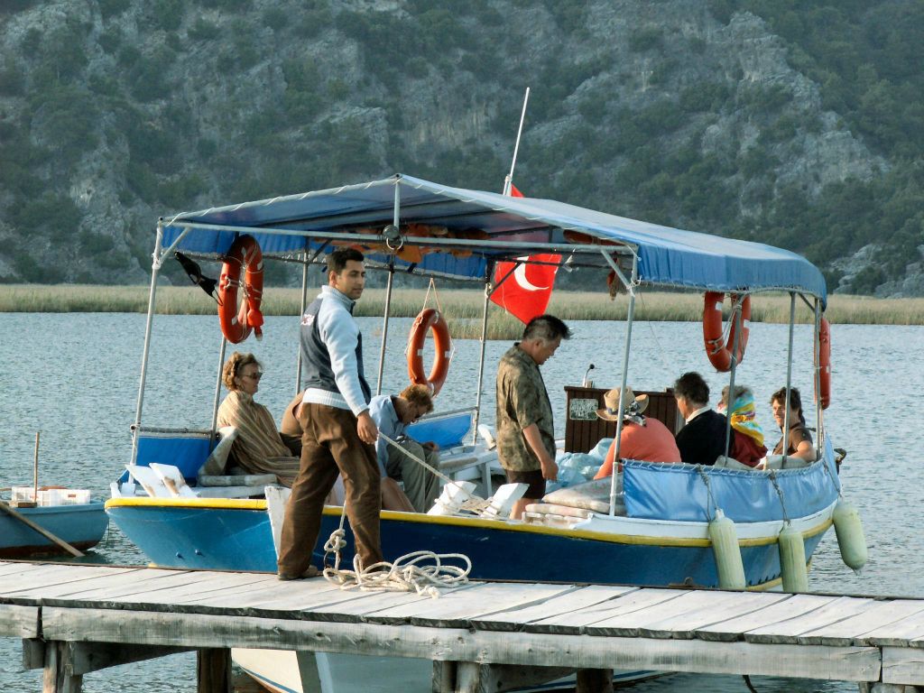 DALYAN - de boot waarmee we een dagtocht hadden gemaakt