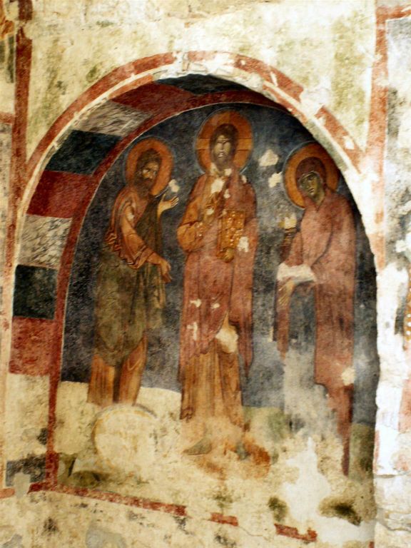 MYRA - een oude muurschildering in een oude Russisch-orthodoxe kerk