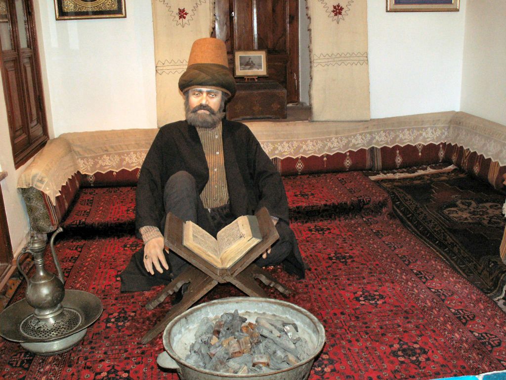 KONYA - afgebeeld het leven van de derwisjen in het Mevlâna museum
