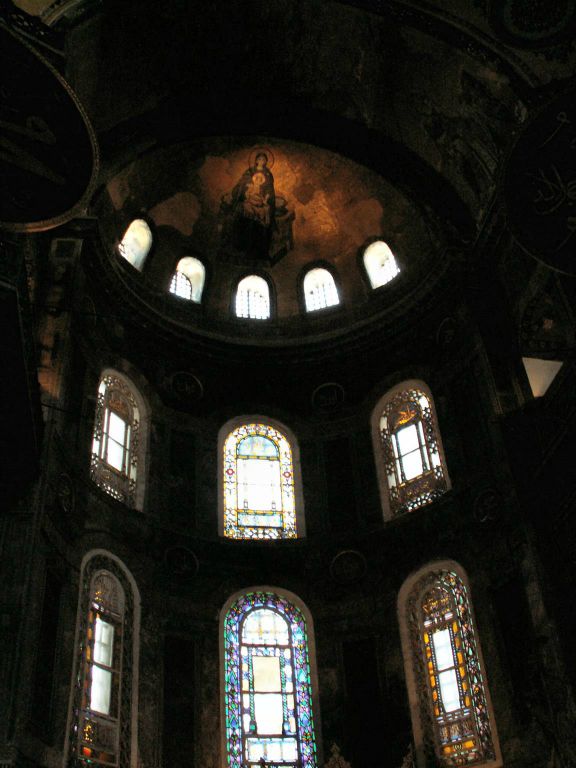 ISTANBUL - binnen in de Aya Sophia moskee