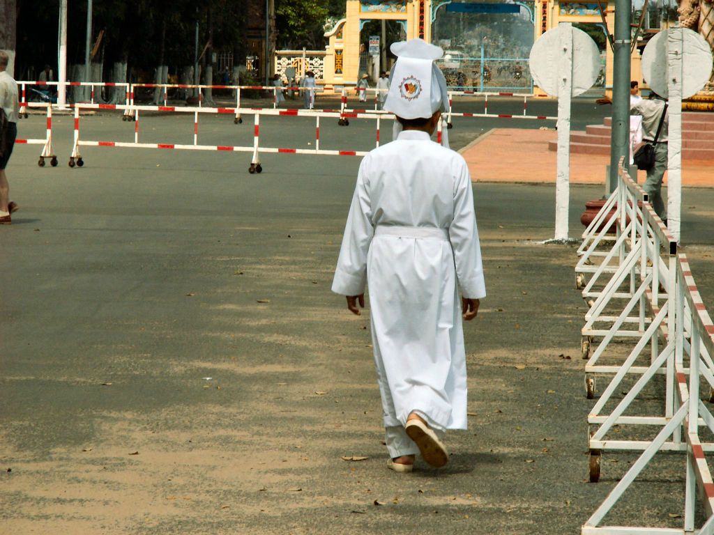 TAY NINH - een heilige bij de Cao Dai tempel