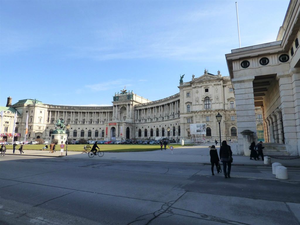 WENEN - de Neue Burg, een gedeelte van het paleis Hofburg complex