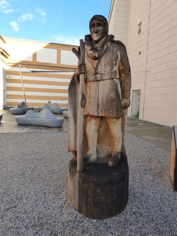 MELK - een houten beeld van Saint Coloman van Stockerau, een Ierse heilige, bij de abdij van Melk (Stift Melk)