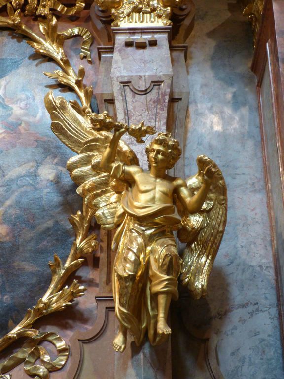 MELK - een beeld in de kerk van de abdij van Melk (Stift Melk)
