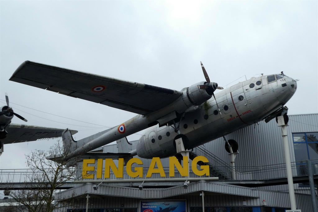 SPEYER - een Nord 2501F Noratlas Frans militair vrachtvliegtuig bij het Technik museum Speyer