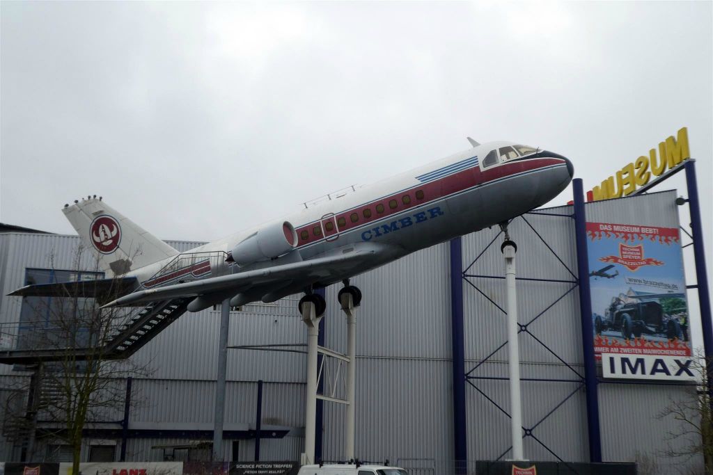 SPEYER - een Fokker VFW-614 straalverkeersvliegtuig bij het Technik museum Speyer