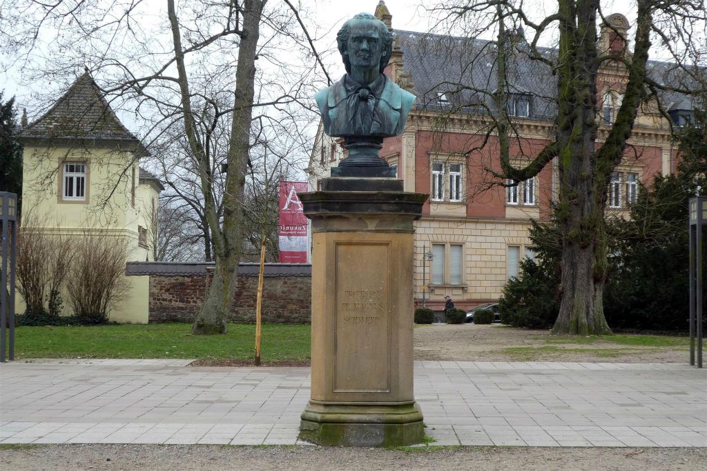 SPEYER - een standbeeld ter ere van de Duitse professor Friedrich Magnus Schwerd (1792-1871)