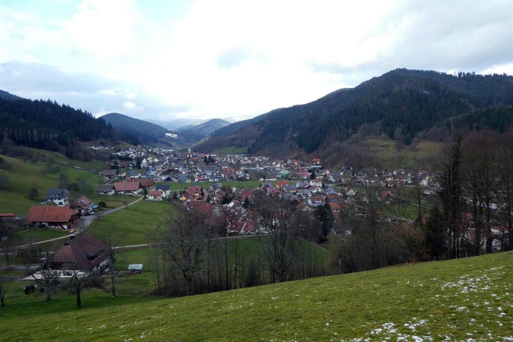 WOLFACH - het uitzicht over Wolfach en Oberwolfach